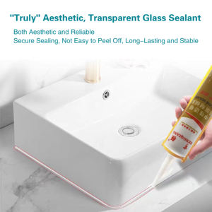 300ml penyegel silikon netral bening anticuaca ACETOXY saniter RTV lem perekat instan konstruksi multi-penggunaan Windows - Product Image 3