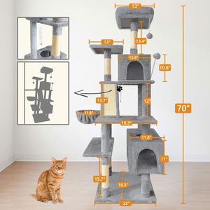 Wholesale Wooden Arranhador Para Gato Scratcher Tower <b>Cat</b> Tree House - Product Image 2