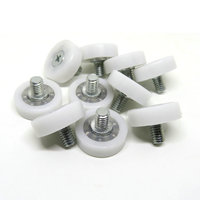 Roulettes de tiroir POM M6 x 1,0, vis zinguées, diamètre extérieur 19 mm, largeur 6 mm, glissement fluide et silencieux pour tiroirs et armoires de présentation