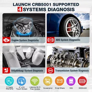 <strong>LAUNCH</strong> <strong>X431</strong> CRB5001 OBD2 12V Car Battery Tester Auto Bi-directional Diagnostic Tools OIL BMS <strong>TPMS</strong> 6 Reset Free Update Pk BST360 - Product Image 2