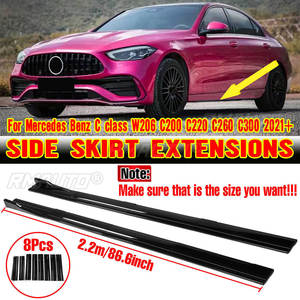 Extensions de jupes latérales de 2,2 m, séparateurs de bas de caisse, ailerons diffuseurs pour Mercedes-Benz Classe C W206 C200 C220 C260 C300 2021+ - Product Image 1