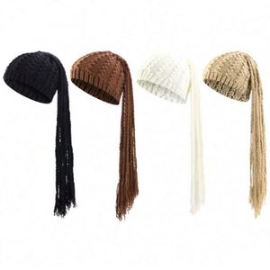 Fashion Design Women <b>Winter</b> Knitted <b>Hat</b> with Pigtail Accessories Handmade High Quality Digital Printing Common Fabric - Product Image 2