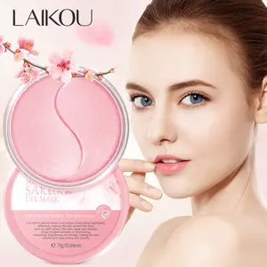 Laikou 50pcs sakura gel máscara hidratante anti-rugas máscara de olho gel reafirmante remover linha fina colágeno tapa-olho