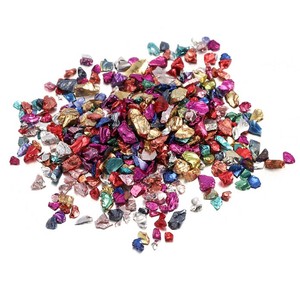 Meilleure vente de paillettes de verre concassé argent et or 50g par sac de verre irrégulier coloré pour l'artisanat des arts bricolage ongles brillants décoratifs - Product Image 6