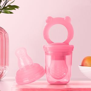 เครื่องใช้บนโต๊ะอาหารสำหรับเด็กทารกและเด็กเล็กอาหารเสริมผลไม้กัดซิลิโคนแบบตาข่ายเต็มถุง - Product Image 5