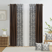 Vente d'usine - Rideaux en polyester 100% à motifs floraux, design luxueux, pour salon