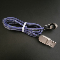 Traveling kabel USB mikro Android V8, kabel USB mikro, kabel nilon kepang warna-warni bentuk U untuk game seluler V8