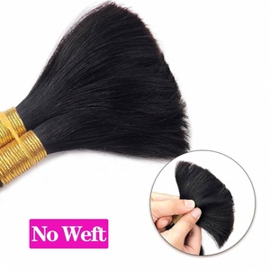 Cheveux humains brésiliens non traités pour micro-tresses, sans trame, en vrac, pour tresses sans nœuds, micro-tresses - Product Image 4