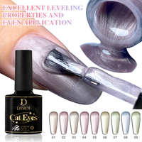Deroi – Kit de 45 Gels Ongles Multicolores Effet Œil de Chat Clair de Lune – Vente Flash – Tendance – Sans HEMA, Sans TPO, Non Toxique – Gel UV en Gros