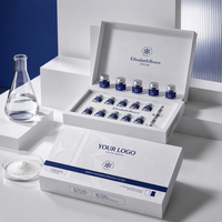 Boîte cadeau rigide personnalisée en forme de livre pour cosmétiques, avec logo UV en relief, fermeture magnétique, emballage étanche pour ampoules et flacons de soins de la peau