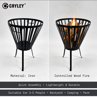 Brasero extérieur hexagonal, chauffage à bois à toit à plusieurs niveaux pour le camping hivernal et la terrasse