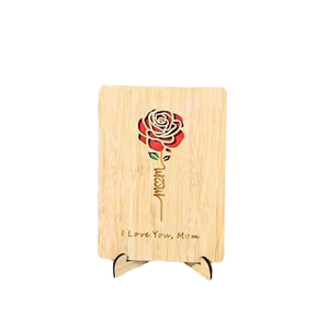 การ์ดอวยพรไม้ไผ่ครบรอบการ์ดอวยพรวันแต่งงานวันเกิด/วันแม่/วันวาเลนไทน์การ์ดอวยพรที่อบอุ่นเป็นมิตร - Product Image 4