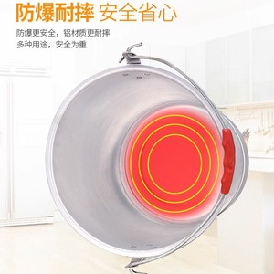 Aluminum Round Bucket 10L Commercial Use With Lid For Soup And Braised Meat - Product Image 5