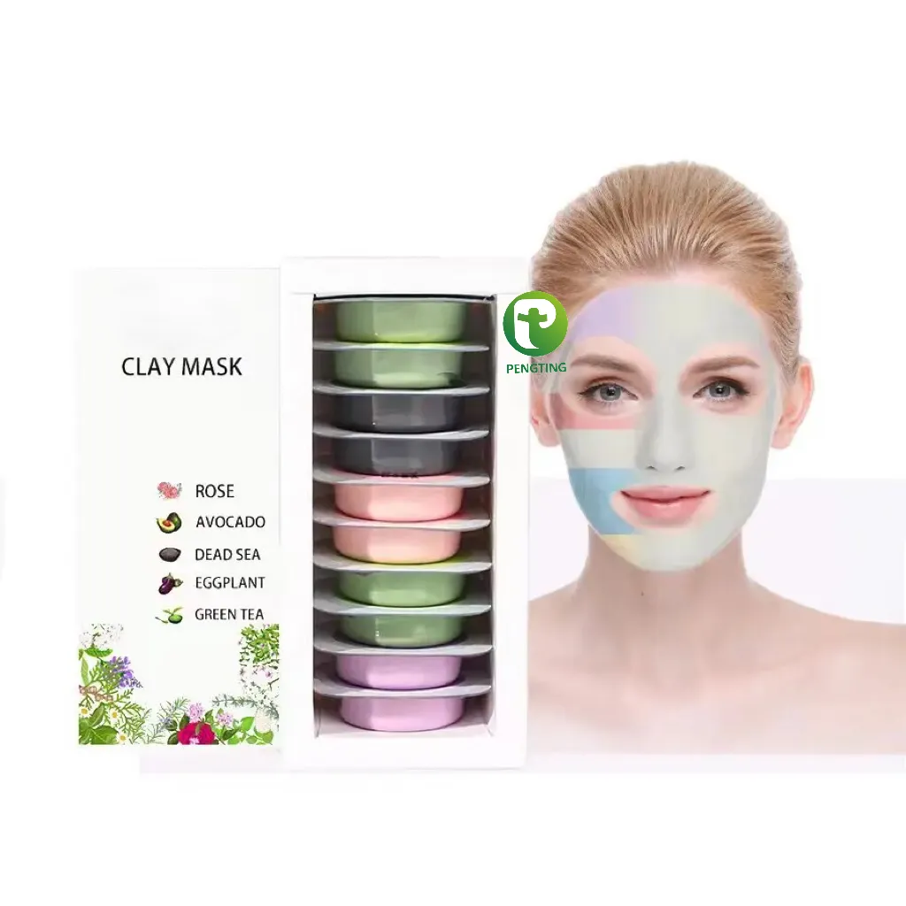 Masques soins de la peau marque privée masques de boue pour le visage hydratants blanchissants naturels biologiques masque facial pour la peau d'acné