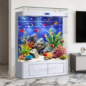 2026 Nieuw Huis All-in-one Grote Rechthoekige Box Visbak Woonkamer Verticale Kast Slimme Eco Zuurstofgenererende Glazen Aquarium - Product Image 3