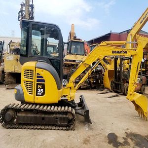 Mini pelle sur chenilles Komatsu PC35 de 3.5 tonnes d'occasion avec pompe moteur Garantie Engins de terrassement japonais Composants principaux - Product Image 1