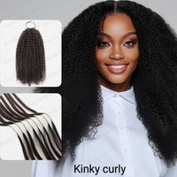 Extensions de cheveux humains 100% naturels, bouclés crépus style birman, pour tresses au crochet, tresses bohèmes vietnamiennes et tressage au crochet