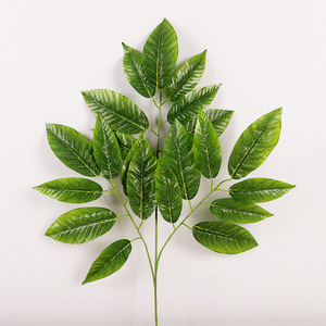 Hojas de Ficus Artificiales de 30cm-100cm de Altura, Simulación Realista, Decoración para Bodas y Hogar, PVC, Goma Suave, Pieza Individual - Product Image 1