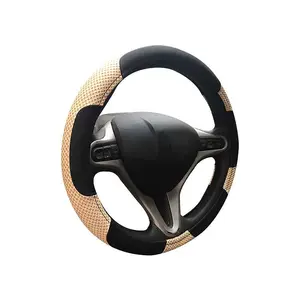 Funda de cuero resistente al desgaste para volante de coche, protector de volante Universal de lujo respetuoso con el medio ambiente