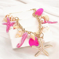 Bohemian Vacation Ocean Series Shell Starfish gargantilla collar perla caballito de mar chica mujeres playa fiesta collar joyería
