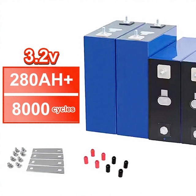 280Ah LiFePO4 LFP Lithium Ion Cell Batteries 3.2V Grade a with 8000 Cycles and 5-Year Warranty