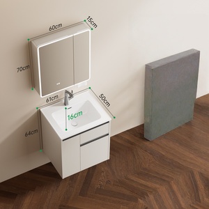Multi functional Japanese style drawer <b>basket</b> integrated basin bathroom cabinet <b>for</b> <b>storage</b> - Product Image 5