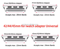 Bracelet en acier inoxydable 316L pour Apple Watch, connecteur de bracelet, adaptateur pour séries 8, 7, 6, SE, 5, 4, 3, 2, boucle de bracelet