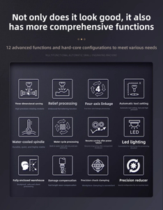 Độ ổn định cao nhỏ 4 trục máy <span class=keywords><strong>CNC</strong></span> cho gỗ khắc Máy phay chất lượng bền K30 Máy tính để bàn Khắc Máy - Product Image 5