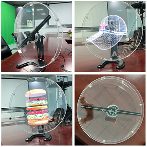 Ventilateur Holographique 3D LED 42cm, Projecteur de Bureau Rechargeable avec Écran Transparent Vertical, pour Publicité en Centres Commerciaux - Product Image 5