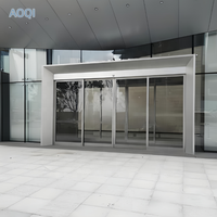 Portes coulissantes automatiques commerciales en verre pour hôtels, appartements et salles de conférence – Cadre étroit, capteurs magnétiques, portes à détection intelligente
