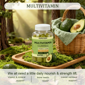 Avocado smaak volwassen multivitamine gummies (A C D Zink) 60 stuks Dagelijkse voedingsstof voor bot- en spijsverteringsondersteuning 2 per portie | - Product Image 3