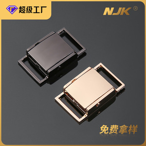 Hebilla de cierre automático de aleación de zinc de 15 mm, negra, ajustable, para accesorios de ropa y cierres de bolsos. - Product Image 5