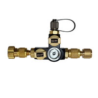 Outil de démontage et d'installation de cartouches de valve CVC, double valve 1/4" et 5/16", compatible réfrigérant A2L, avec étui de rangement