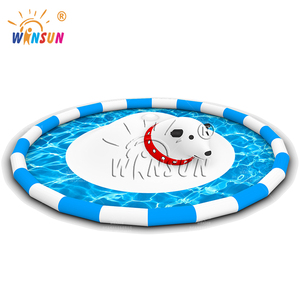 Piscine gonflable WINSUN en forme d'ours polaire avec plateforme de saut pour enfants, idéale pour les fêtes d'été en plein air, location et usage commercial - Product Image 4