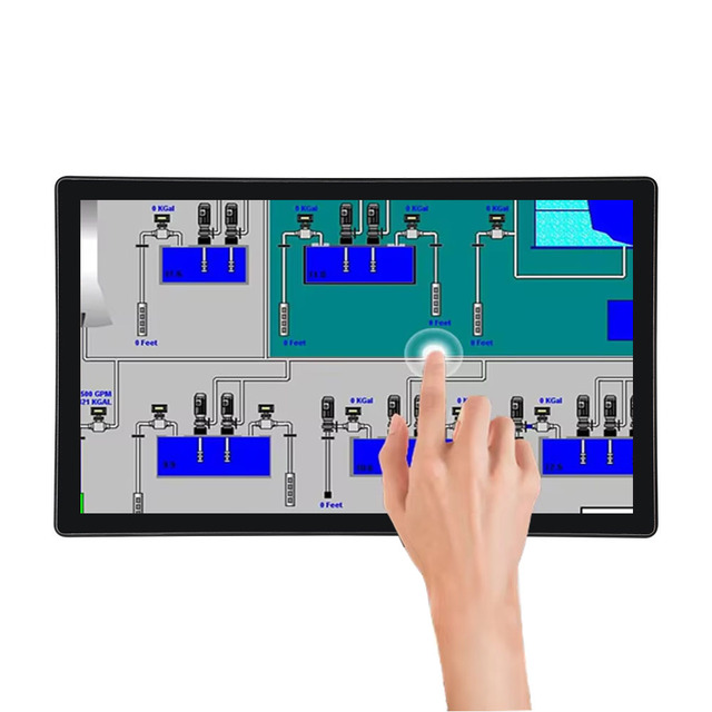 15.6/21.5/24" Industrial Touch Monitor Aluminum Chassis IP65 Front Seal PCAP Touch for Machinery Control Panel