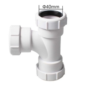 40mm PVC Pipe Adapter Waste Pipe Joiner for Sink Connector 90 Degree Waste Compression <b>Fittings</b> TEE Bath Extension Connector - Product Image 3
