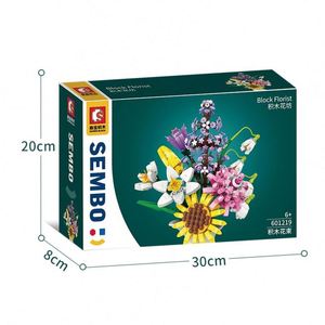 Blocs de construction en plastique pour plantes de jardin, briques de construction DIY, décoration de fleurs succulentes, tournesol, soleil d'été - Product Image 6