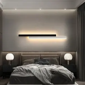 Lampu Dinding LED Modern, Lampu Gantung Panjang, Nordik Sederhana Ruang Tamu Sofa Latar Belakang Lampu Dinding Dekorasi Rumah Perlengkapan Pencahayaan