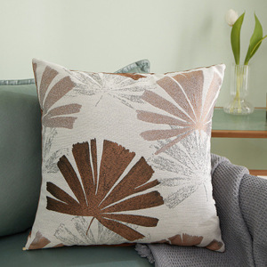 Otoño Invierno decoración Tropical hoja de plátano teñido Jacquard funda de cojín decorativa para el hogar funda de almohada - Product Image 5