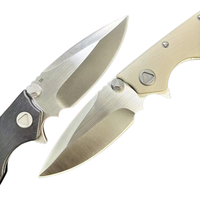 Couteau de camping à lame en acier inoxydable D2 avec manche G10, couteau fixe à pointe tombante pour l'extérieur, épaisseur 4 mm, personnalisable, qualité OEM pour usage DIY