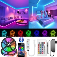 Kit de bandes lumineuses RVB DC 12V Ruban de fond TV 5 m 10 m Smart Music APP Wifi Télécommande Flexible SMD 5050 LED Stirp Light