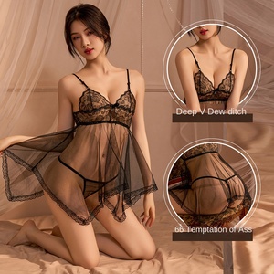 Sex Ondergoed Lingerie Voor Vrouwen Huwelijksreis V Nek Chemise <span class=keywords><strong>Sexy</strong></span> Exotische Open Front Negligé - Product Image 2