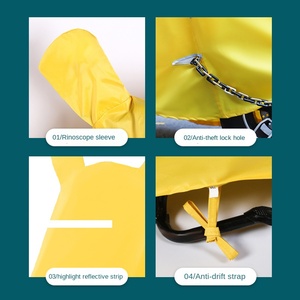 Copripioggia per veicoli elettrici con batteria di protezione solare Oxford addensata per auto cappotto per moto da esterno in tessuto antipioggia da viaggio - Product Image 3
