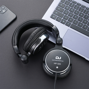 หูฟังดีเจแบบพับได้ Cool Metal Plate พร้อมอะแดปเตอร์ 6.35 มม. หูฟังมอนิเตอร์ระดับมืออาชีพสำหรับสตูดิโอ ช่องต่อ 3.5 มม. แบบมีสาย IPX-4 - Product Image 5