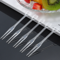 Groothandel 87mm hartvormige wegwerp mini cake vorkjes van voedselveilig, temperatuurbestendig plastic voor fruitproeverijen, hapjes en cocktails