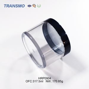 Pot cosmétique rond de 300 ml, très vendu, en plastique transparent, pour lotion capillaire, crème, avec différentes options de couvercles en plastique - Product Image 5