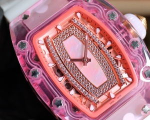 Nouvelle montre mécanique populaire à succès, de haute qualité, design artistique, boîtier en cristal magenta - Product Image 5