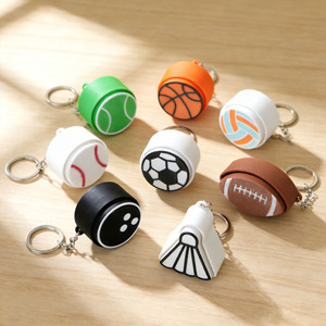 Llavero Antiestrés 3D con Botón Pop de Pelota Deportiva, Juguete Sensorial con Forma de Baloncesto, Fútbol, Bádminton, Colgante para Mochila, Regalo - Product Image 1