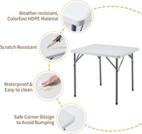 Table d'extérieur pliable moderne en métal noir, hauteur réglable, légère, résistante aux intempéries, mobilier de jardin pour parc et école