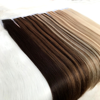 Machine d'extension de cheveux de bande d'injection ruban invisible de qualité de luxe en russe 100% cheveux humains 12A ruban brut dans les extensions